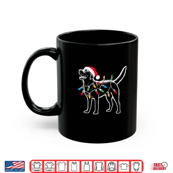 Mug Santa Labrador Retriever Christmas Lights Dog Lover Shirt