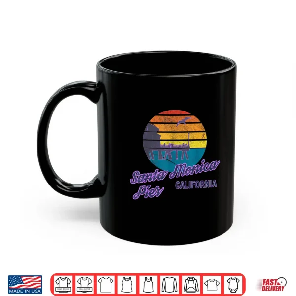 Mug Santa Monica Pier LA California Surf Backpacking Beach USA Shirt
