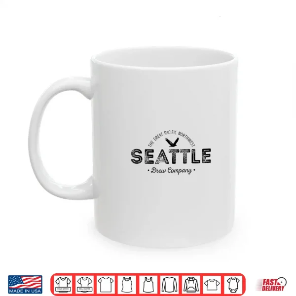Mug Seattle Brew Company Craft Beer Brewing Distressed T Shirt
