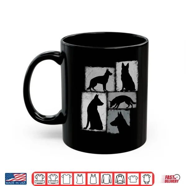 Mug Shepherd Vintage Collage German Shepherd Mom Dad Dog Lover Shirt