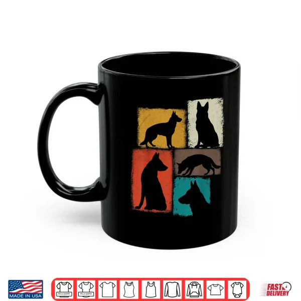 Mug Shepherd Vintage Collage German Shepherd Mom Dog Lover Shirt