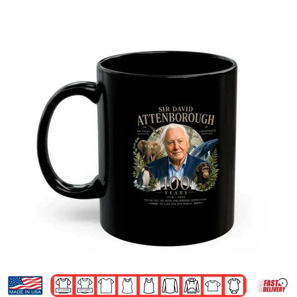 Mug Sir David Attenborough 100th Birthday Celebration Shirt