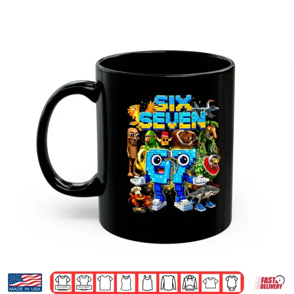 Mug Six Seven 67 Pixel Gamer Meme Funny Gifts for Boys Kids Shirt