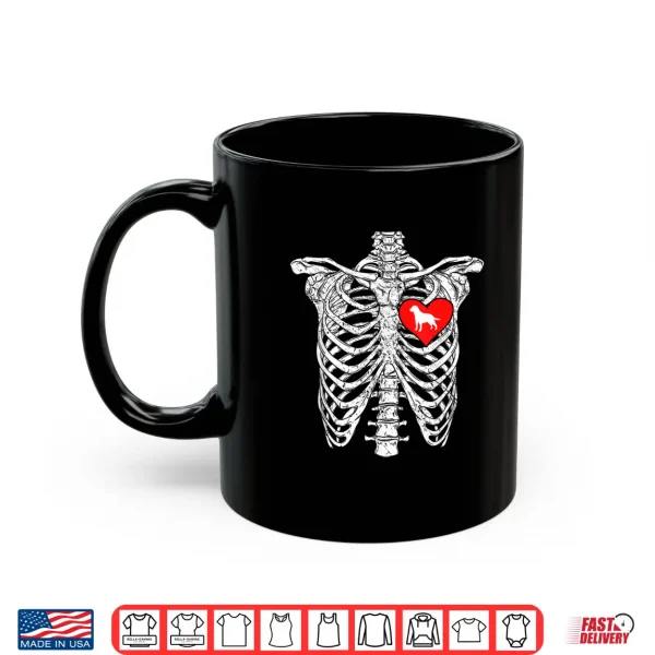 Mug Skeleton Rib Cage Labrador Retriever Dog Halloween Shirt