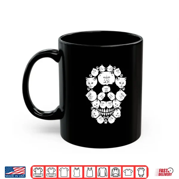 Mug Skull PERSIAN CAT Skeleton Halloween Costume Scary Shirt