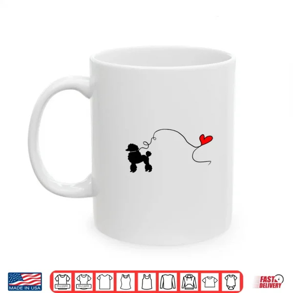 Mug Sock Hop 50s Costume Poodle Shirt Cute Poodle 1950s Heart Shirt