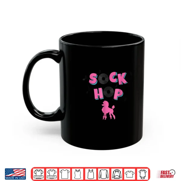 Mug Sock Hop Shirt Pink Poodle Vinyl Records Tee
