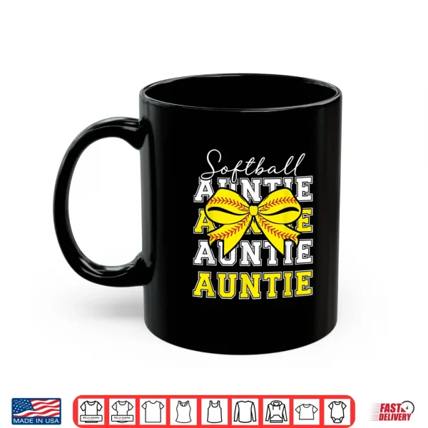 Mug Softball Auntie Coquette Softball Aunt Softball Player Aunt Shirt