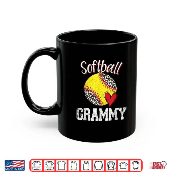 Mug Softball Grammy Leopard Tee Ball Funny Mothers Day Shirt