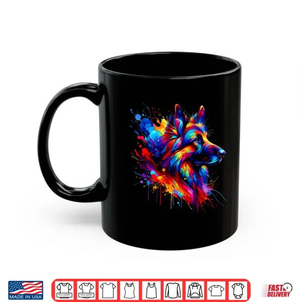 Mug Splash Art German Shepherd GSD Shirt