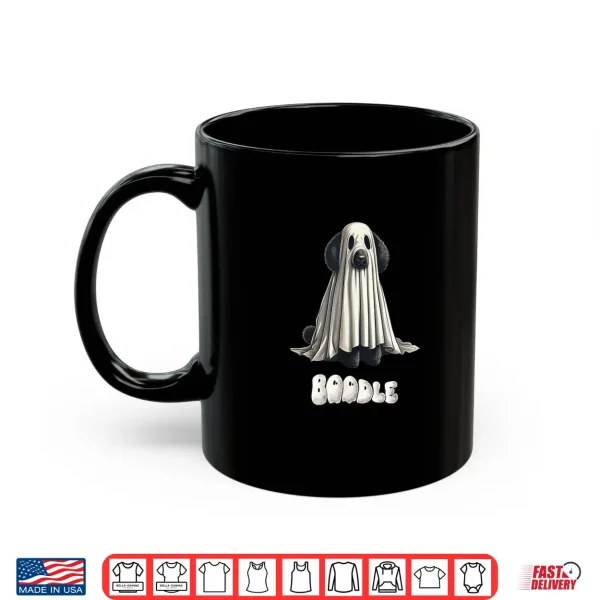Mug Spooky Boodle Black Poodle Halloween Ghost Funny Dog Mom Shirt