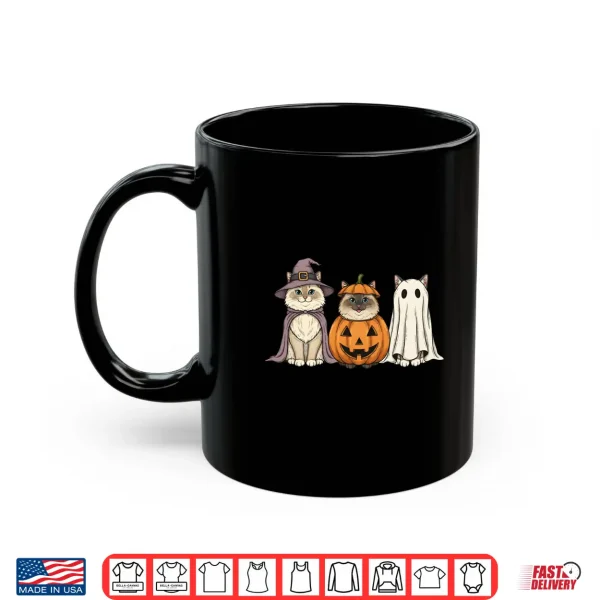 Mug Spooky Ghost Ragdoll Cat Lover Pumpkin Halloween Shirt