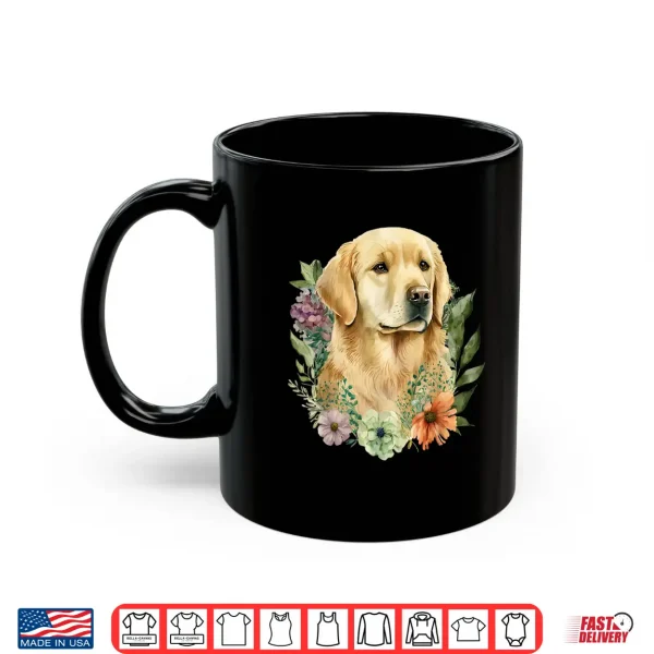 Mug Spring Flower Golden Retriever Canine Lover Dog Owner Shirt