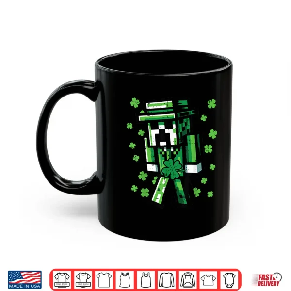 Mug St Patricks Day Pixel Gamer Saint Paddys Gaming Boys Kid Men Shirt