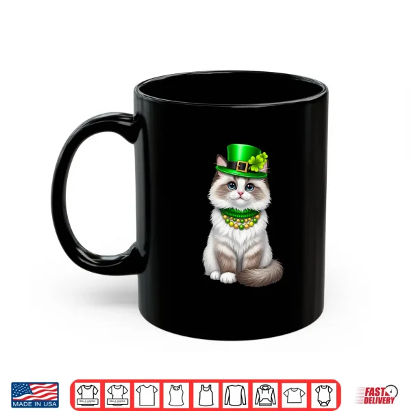 Mug St Patricks Day Ragdoll Cat Leprechaun Hat Shamrock Shirt