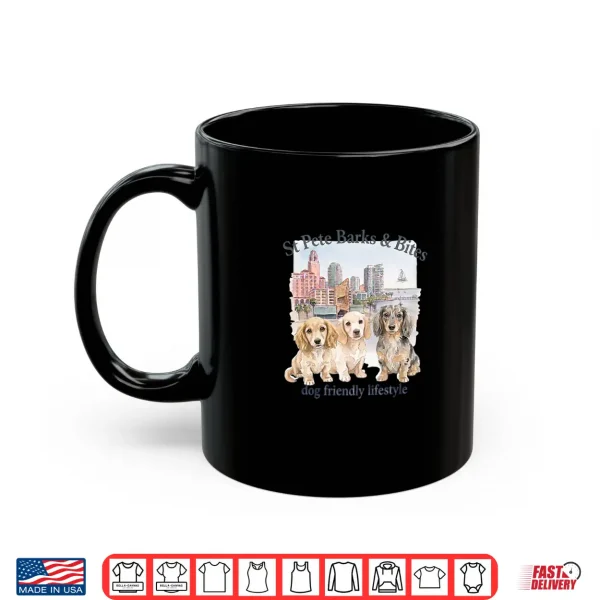 Mug St Pete Barks Bites Dachshunds Premium Tri Blend Shirt 1