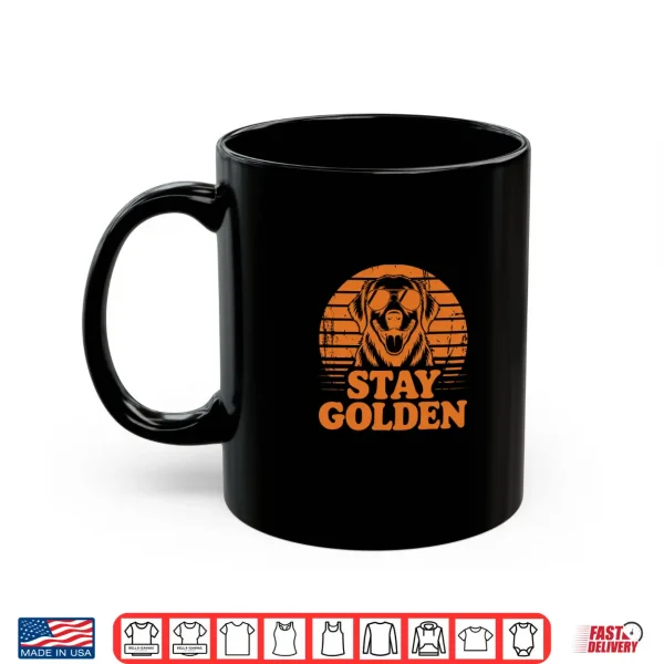 Mug Stay Golden Retriever Retro Dog Sunglasses Funny Cool Pet Shirt