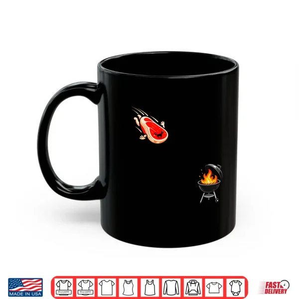 Mug Steak Dive Funny Flying Steak BBQ Grilling Cookout Shirt