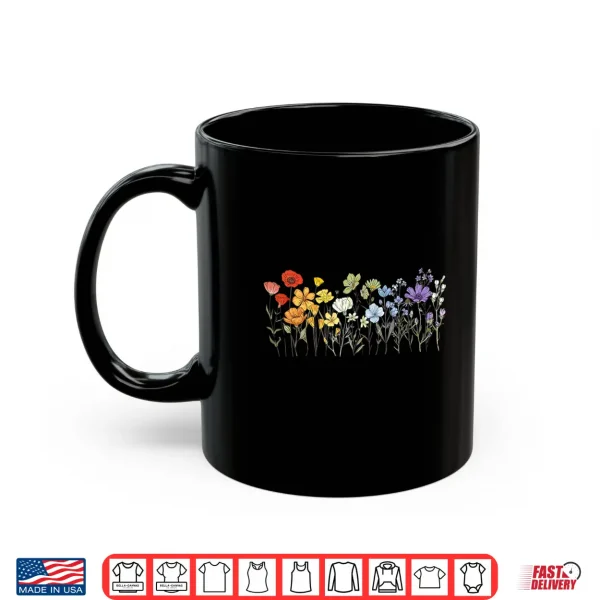 Mug Subtle Wildflowers LGBTQ Month Rainbow Florals Gay Pride Shirt