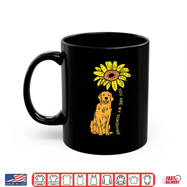 Mug Sunflower Sunshine Golden Retriever Pet Dog Girls Women Gift Shirt