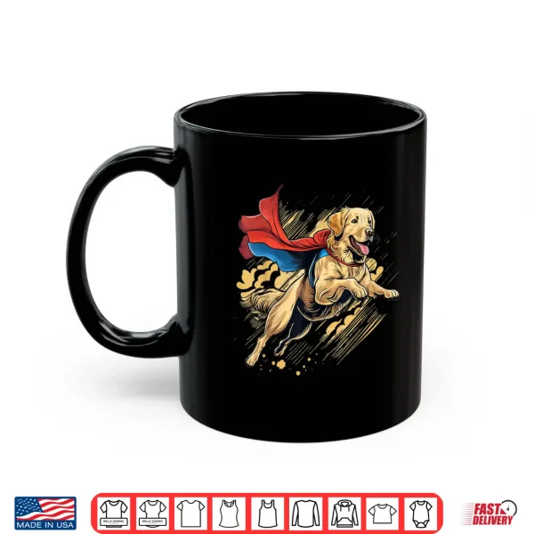 Mug Superhero Golden Retriever Red Cape Super Hero Dog Shirt