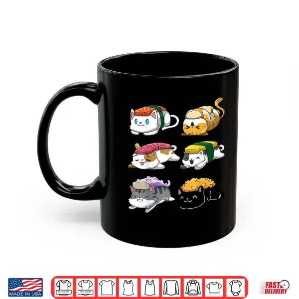 Mug Sushi Cats Sushi Lover Cat Lover Kawaii Anime Neko Shirt