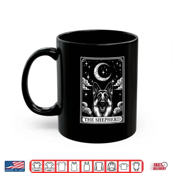 Mug Tarot Card Vintage Crescent Moon German Shepherd Dog Mom Shirt