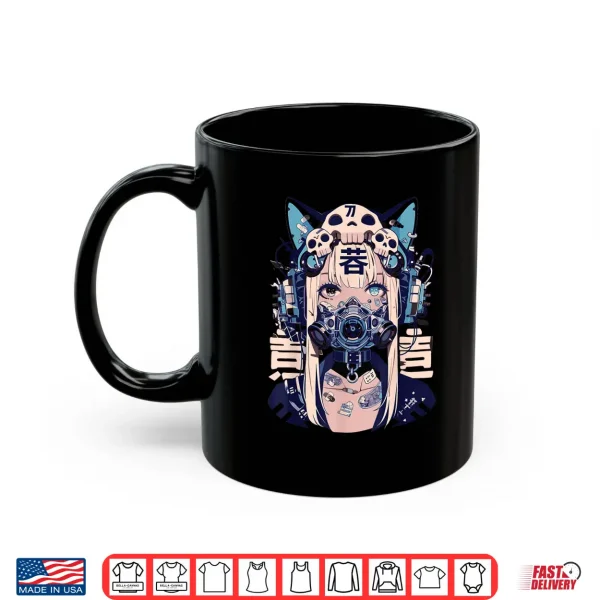 Mug Techwear Harajuku Cat Girl Shirt