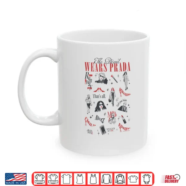 Mug The Devil Wears Prada 2 Minimalistic Art Icons Collage Shirt