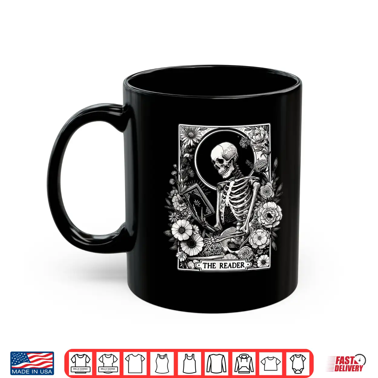 The Reader Skeleton Book Lover Tarot Card Reading Funny Book Shirt The Reader Skeleton Book Lover Tarot Card Reading Funny Book Shirt