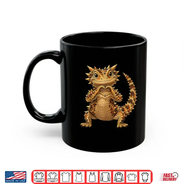 Mug Thorny Devil With Heart Cute Lizard With Heart Symbol Shirt