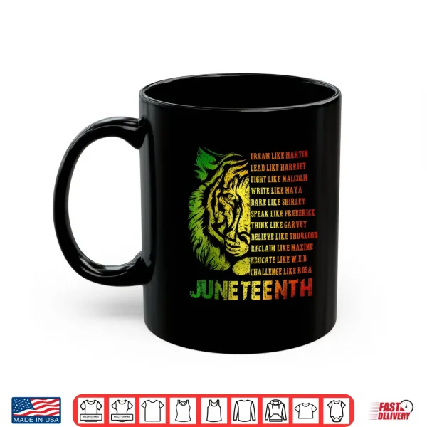 Mug Tiger Juneteenth 1865 Black Freedom African June 19th Mens Shirt