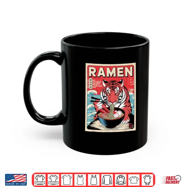 Mug Tiger Ramen Japanese Noodles Kawaii Anime Tiger Shirt