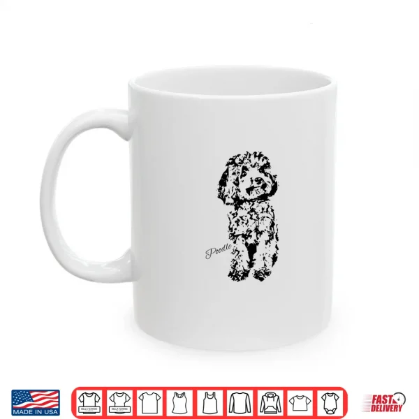 Mug Toy Poodle Cute Dog Lover Gift For Adult Kids Black Shirt
