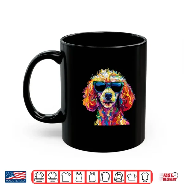 Mug Toy Poodle Lover Wearing Sunglasses Pop Art Funny Toy Poodle Shirt