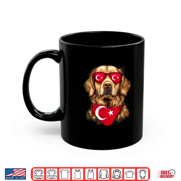 Mug Turkish Flag Golden Retriever Dog Heritage Turkey Shirt