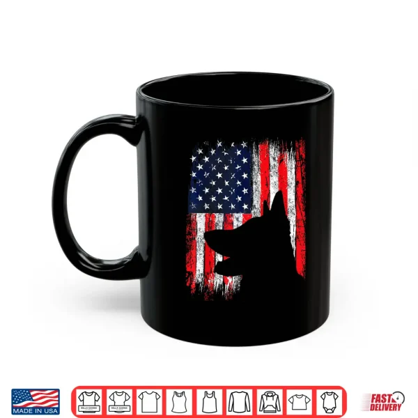Mug USA American Flag German Shepherd Patriotic Dog Lover Shirt