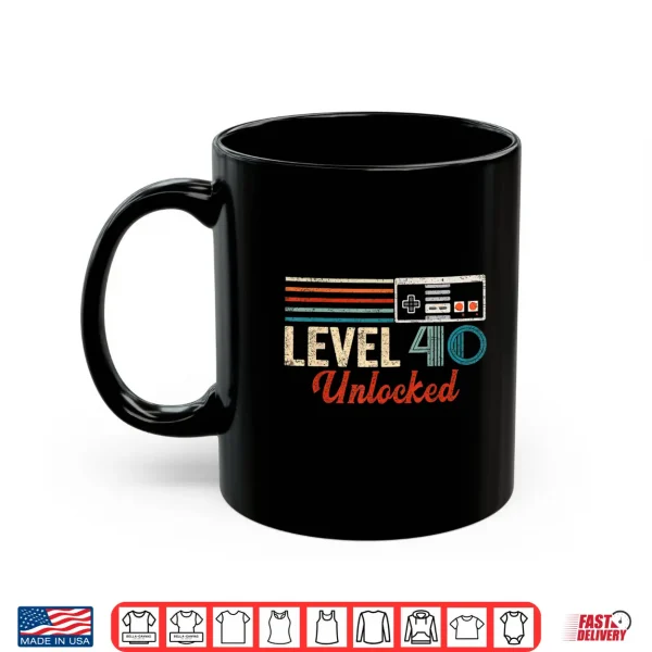 Mug Unlocked Level 40 Birthday Boy Video Game Controller Shirt