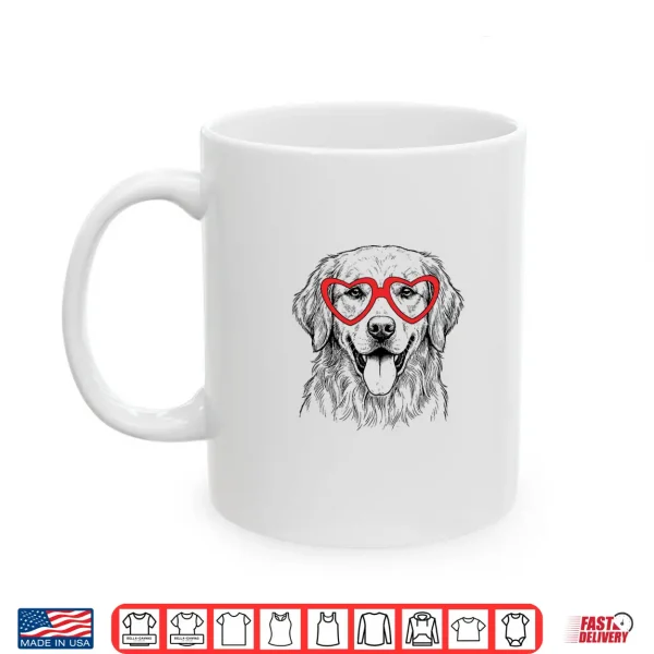 Mug Valentines Golden Retriever Cute Funny Dog Shirt