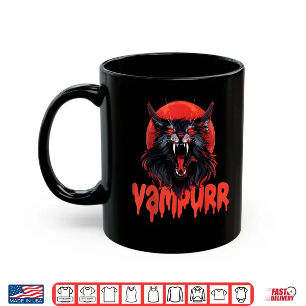 Mug Vampurr Coon Spooky Vampire Halloween Maine Coon Cat Shirt
