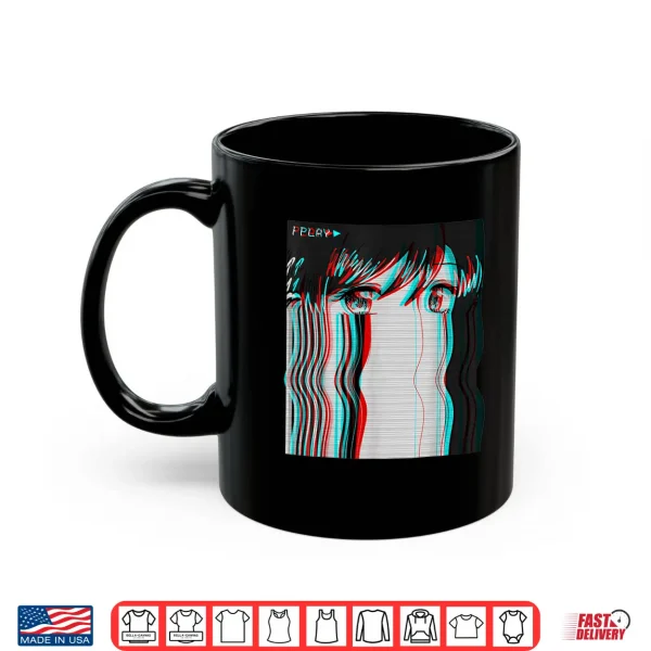 Mug Vaporwave Aesthetic Anime Girl Retro Eboy Egirl Harajuku Shirt