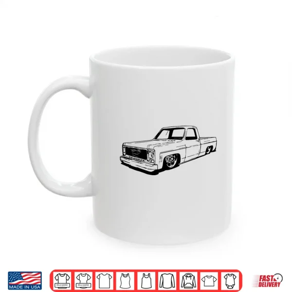 Mug Vintage 73 87 Mini C10 Truck Slammed Graphic Dad Gag Father Shirt