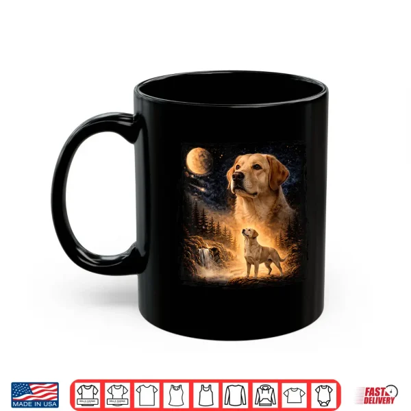 Mug Vintage 90s Labrador Retriever Howling at The Moon Retriever Shirt