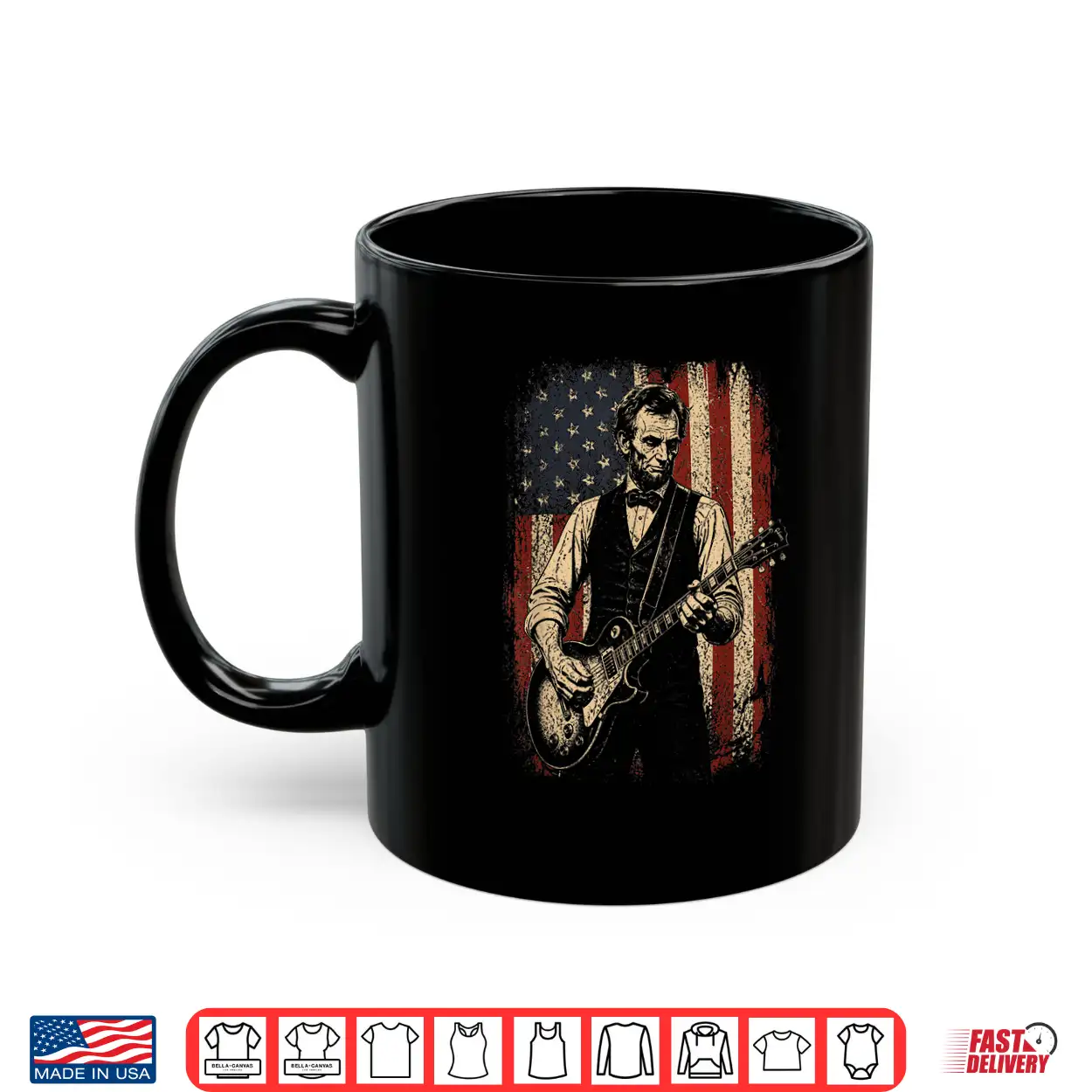 Vintage Abraham Lincoln Abe Lincoln Playing Guitar Usa Flag Shirt Vintage Abraham Lincoln Abe Lincoln Playing Guitar Usa Flag Shirt