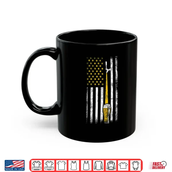 Vintage American Flag Craft Beer Tap Shirt 3 Mug Vintage American Flag Craft Beer Tap Shirt