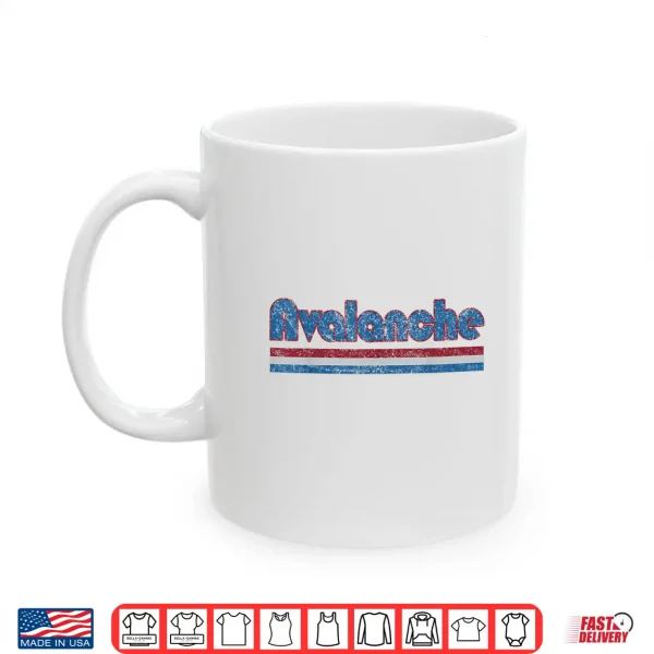 Mug Vintage Avalanche Name Distressed Three Stripes Weathered Shirt
