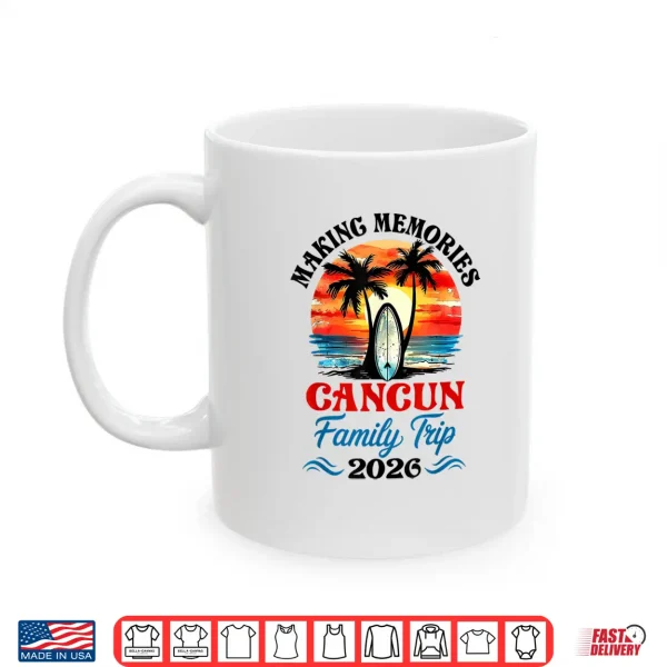 Mug Vintage Cancun Vacation Family Trip 2026 Matching Family Shirt