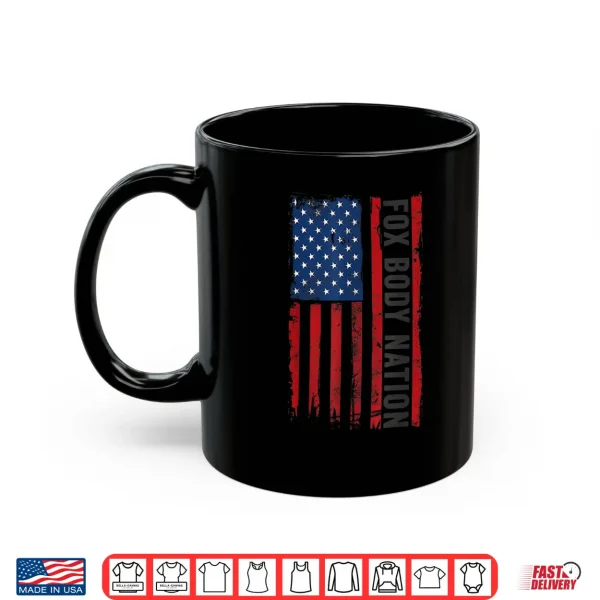 Mug Vintage Foxbody American Flag Stang Muscle Car Gift Shirt
