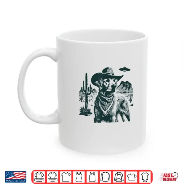 Mug Vintage Golden Retriever UFO Shirt