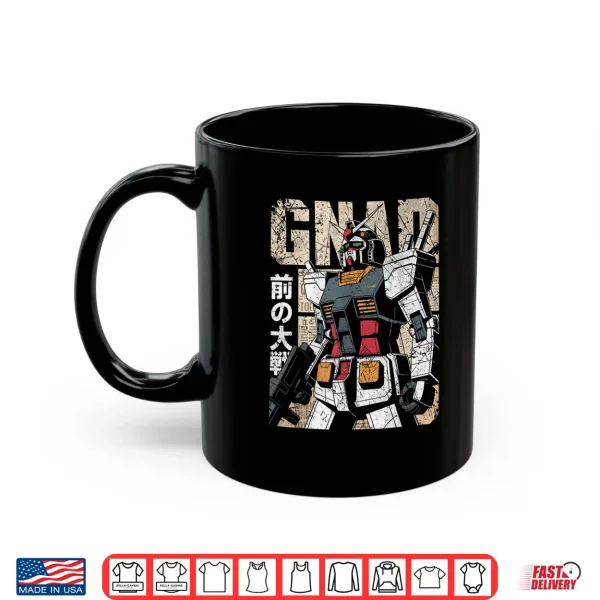 Mug Vintage Mecha Robot Japanese Anime Style Retro Battle Suit Shirt 2